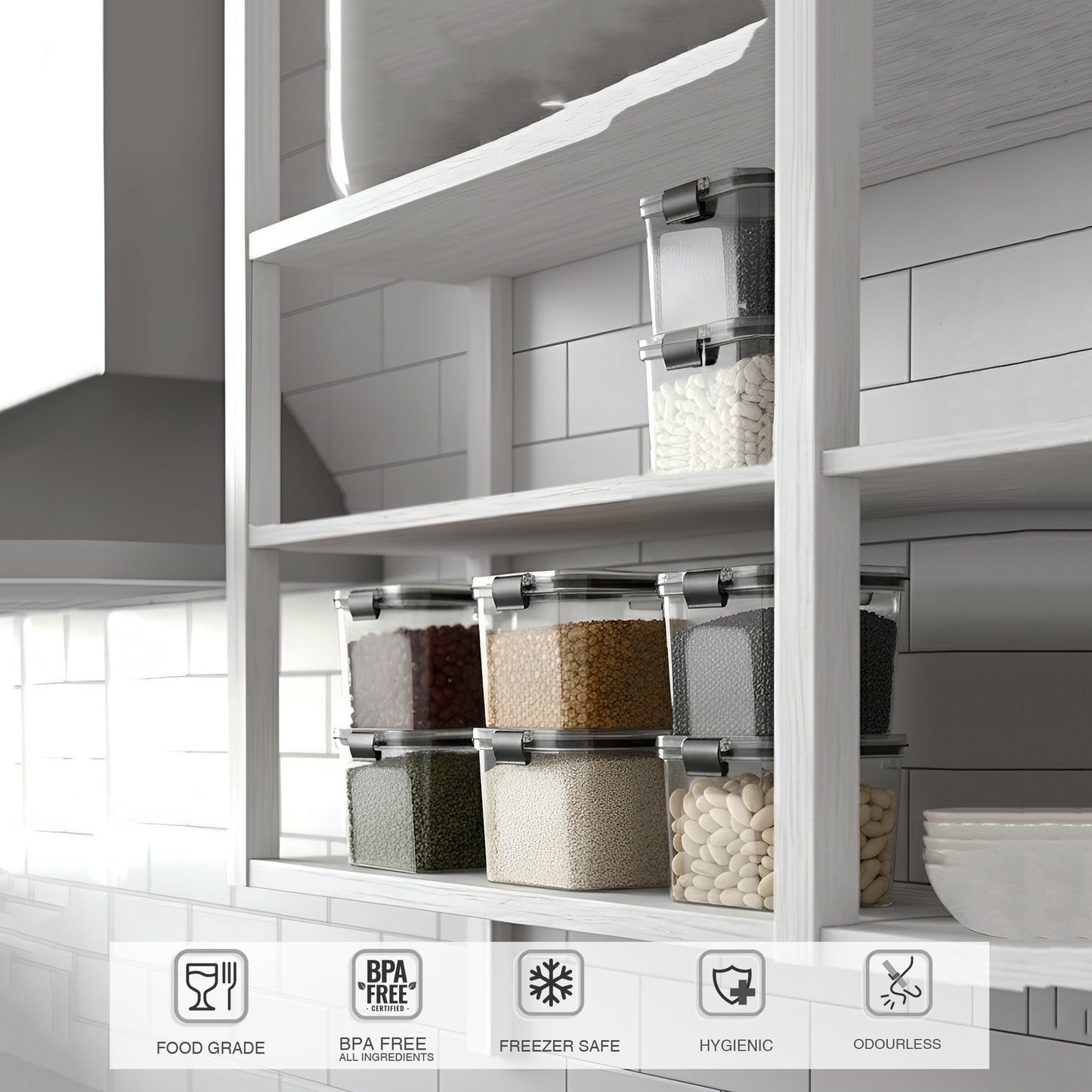 FreshLock Airtight Food Storage Container | BPA-Free | Leakproof L&L 700ML 8PC