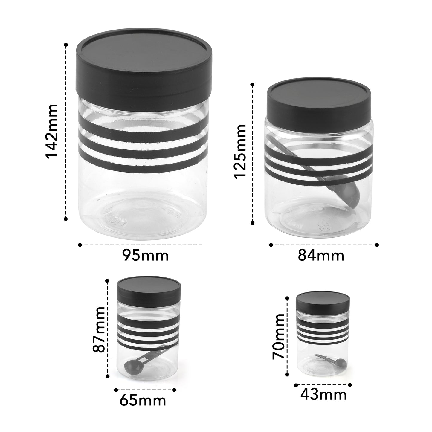 StackFresh Airtight Round Container Set, Transparent, BPA Free, Fridge & Freezer Safe Kitchen Storage Dabba BL 24PC