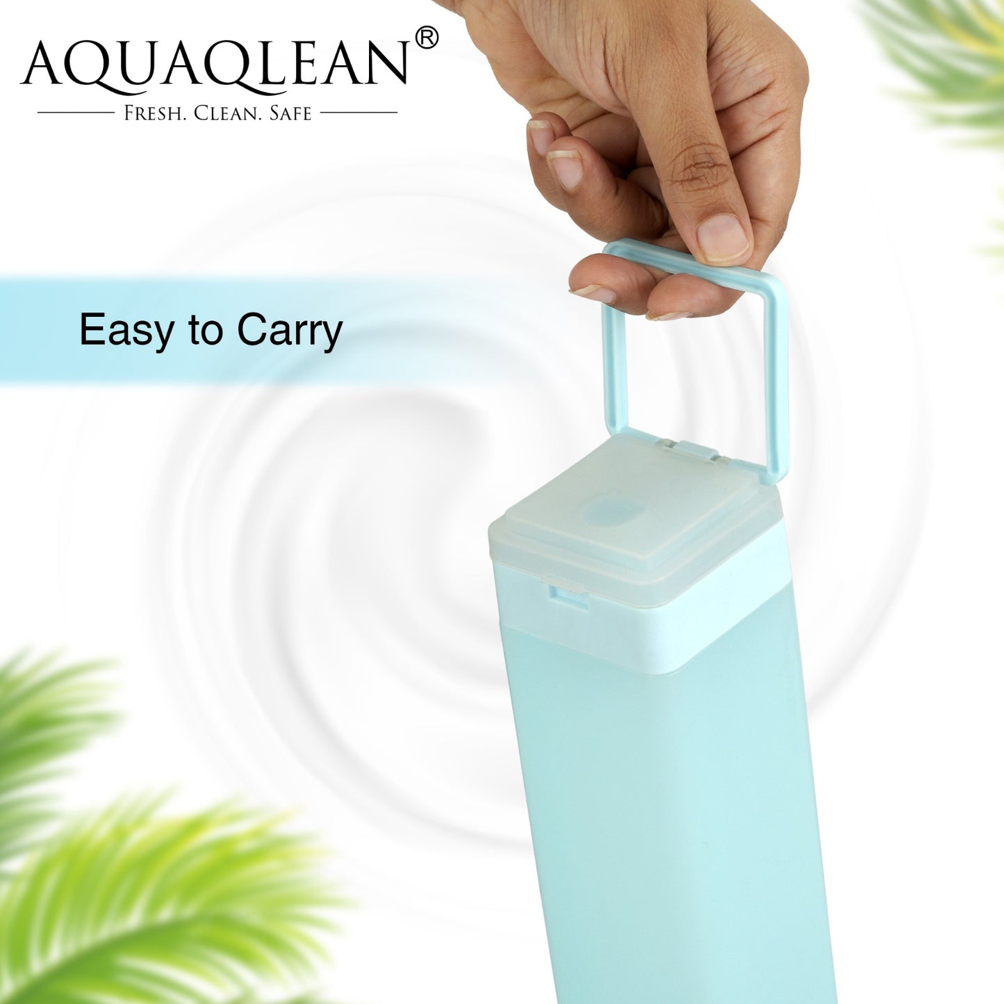 AQ India's 1st Square Flip Cap Bottle with Handle I 1000ml (6pcs Gift Set) I Food Grade & Reusable