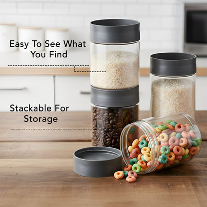 FreshNest Airtight Storage Jar with Lid – BPA Free, Stackable, Freezer Safe Kitchen Canister