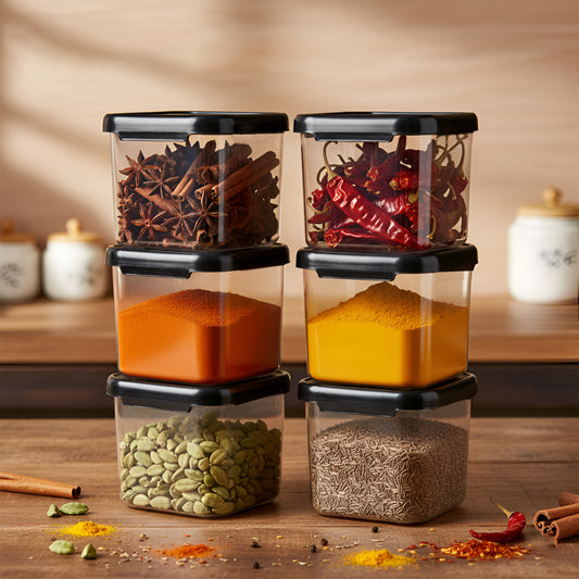 SealPro Airtight Square Container with Scoop – Silicone Lid, BPA Free, Freezer & Dishwasher Safe Kitchen Storage Box