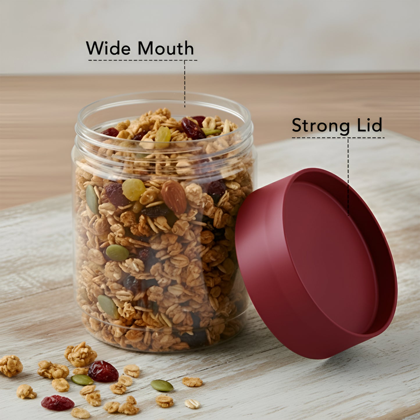 FreshNest Airtight Storage Jar with Lid – BPA Free, Stackable, Freezer Safe Kitchen Canister