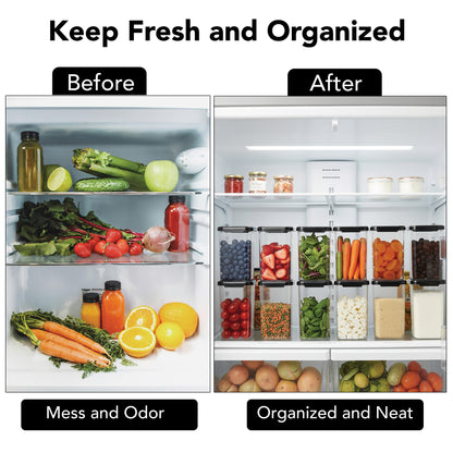 SealPro Airtight Square Container with Scoop – Silicone Lid, BPA Free, Freezer & Dishwasher Safe Kitchen Storage Box