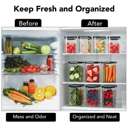 SealPro Airtight Square Container with Scoop – Silicone Lid, BPA Free, Freezer & Dishwasher Safe Kitchen Storage Box