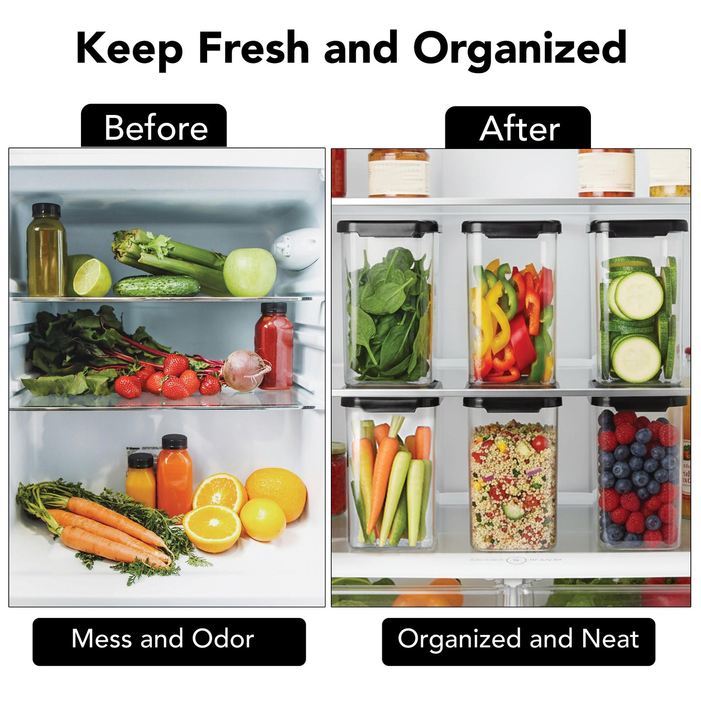 SealPro Airtight Square Container with Scoop – Silicone Lid, BPA Free, Freezer & Dishwasher Safe Kitchen Storage Box