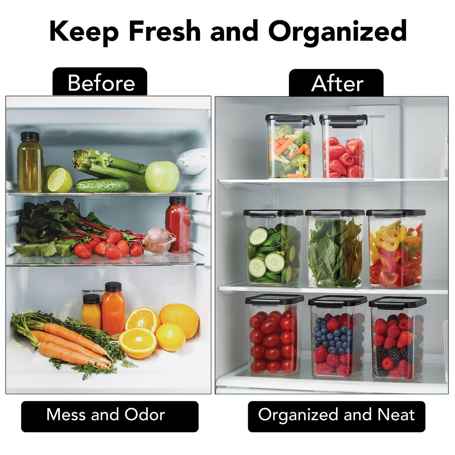 SealPro Airtight Square Container with Scoop – Silicone Lid, BPA Free, Freezer & Dishwasher Safe Kitchen Storage Box