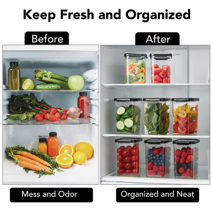 SealPro Airtight Square Container with Scoop – Silicone Lid, BPA Free, Freezer & Dishwasher Safe Kitchen Storage Box