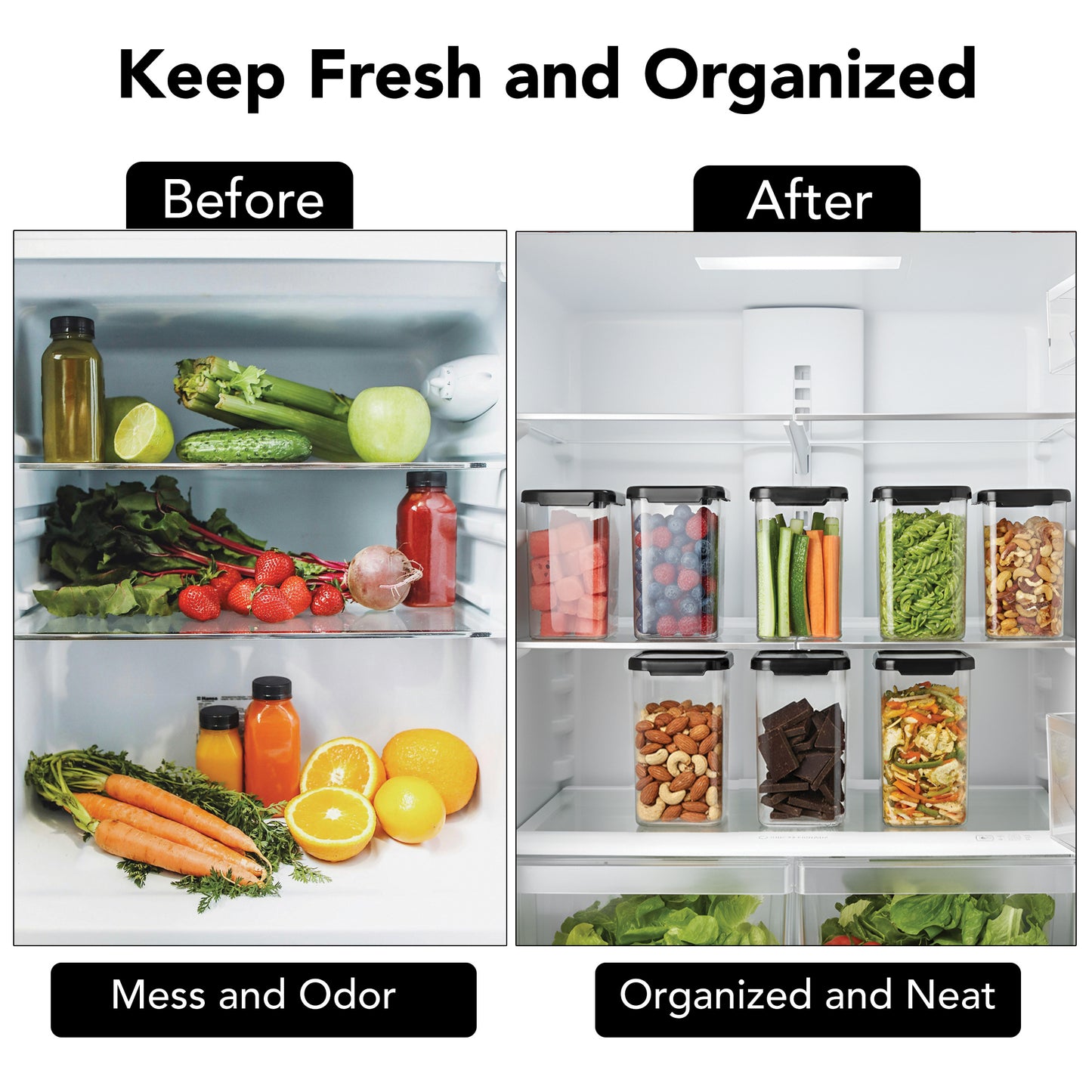 SealPro Airtight Square Container with Scoop – Silicone Lid, BPA Free, Freezer & Dishwasher Safe Kitchen Storage Box