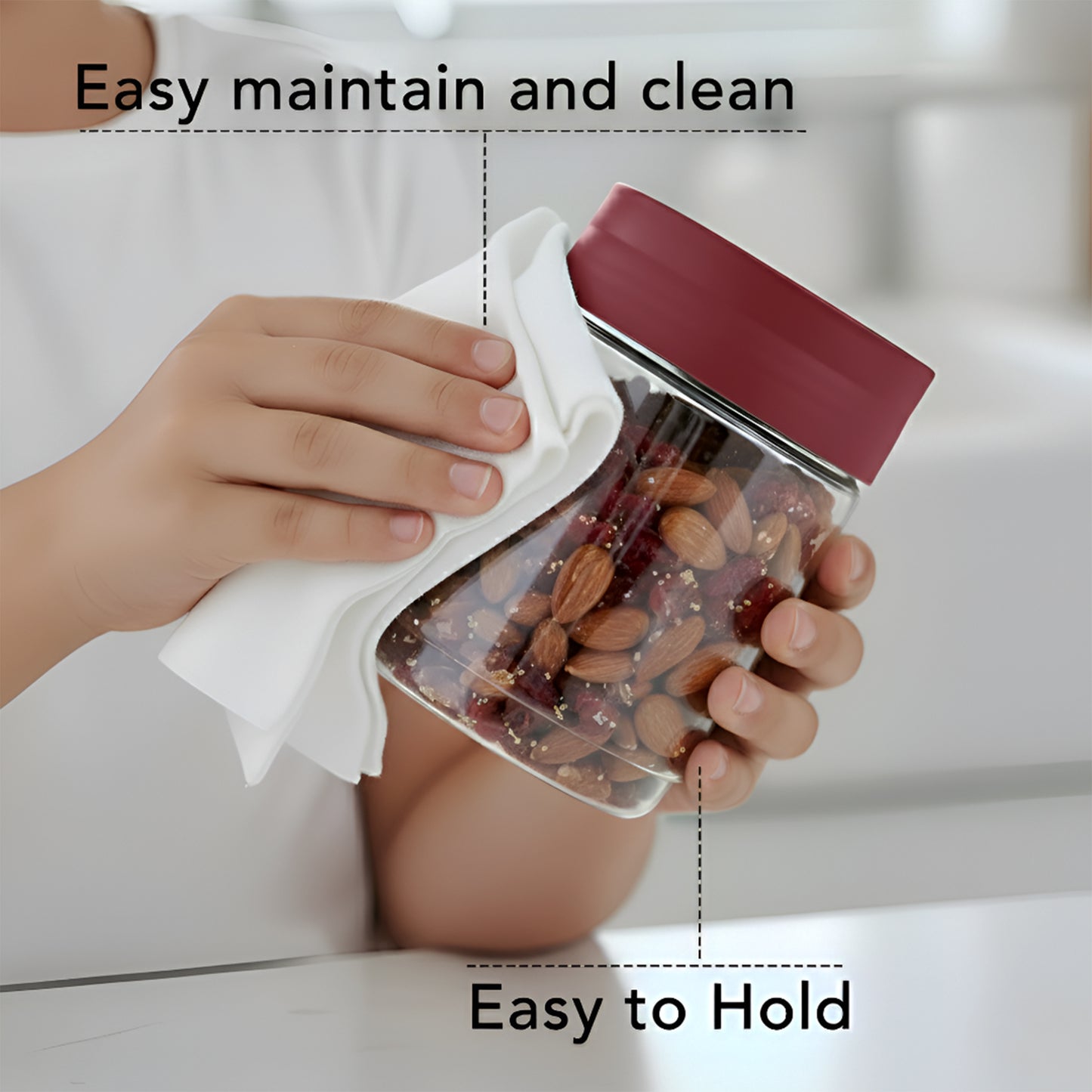 FreshNest Airtight Storage Jar with Lid – BPA Free, Stackable, Freezer Safe Kitchen Canister