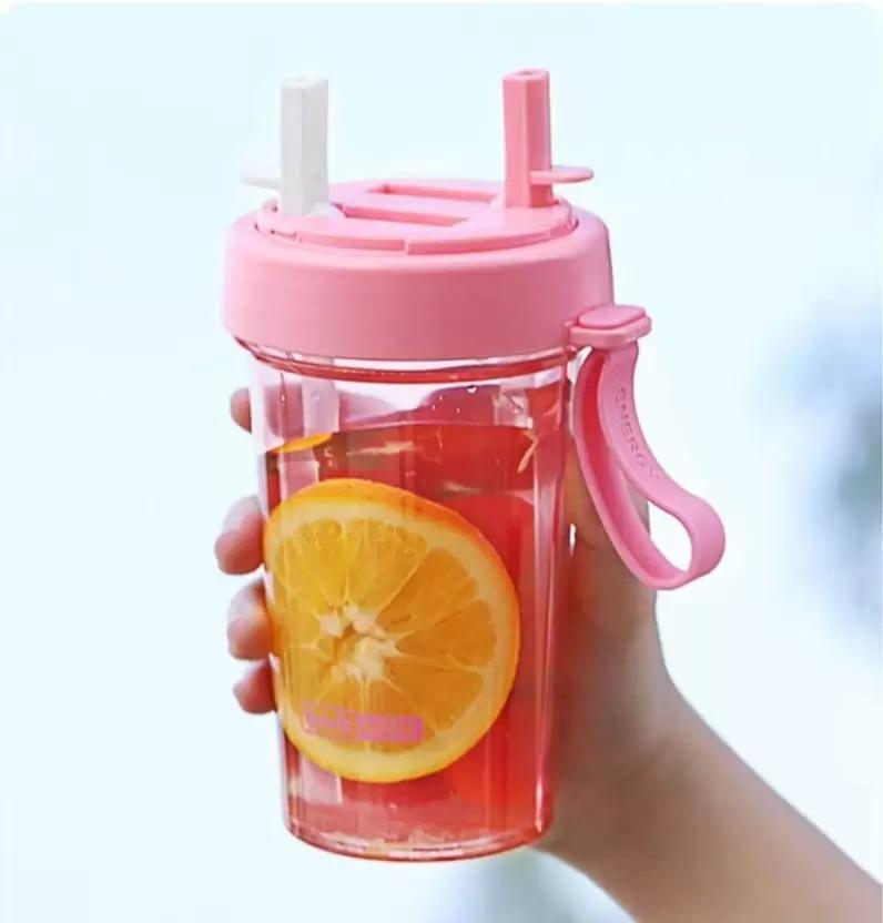2 in 1 Water Bottle for hot and Cold Drinks with Double Straws and Cover 1000 ml BottleAQUAQLEAN STOREFRONT