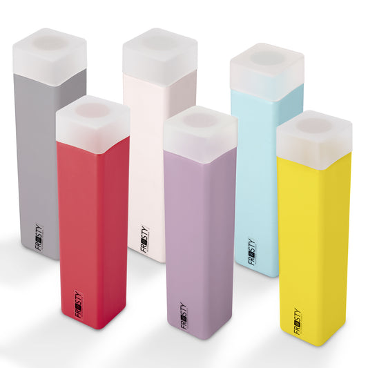 Aquaqlean Frosty Plastic Fridge Water Bottle - EUROPEAN (Multicolor 6 pcs set) I Food Grade I Gift Set I Gym Use I Office Use I Home Use