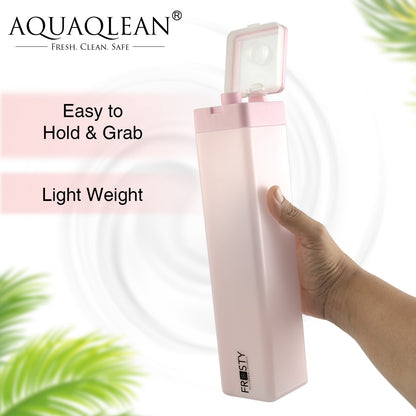AQ India's 1st Square Flip Cap Bottle with Handle I 1000ml (6pcs Gift Set) I Food Grade & Reusable