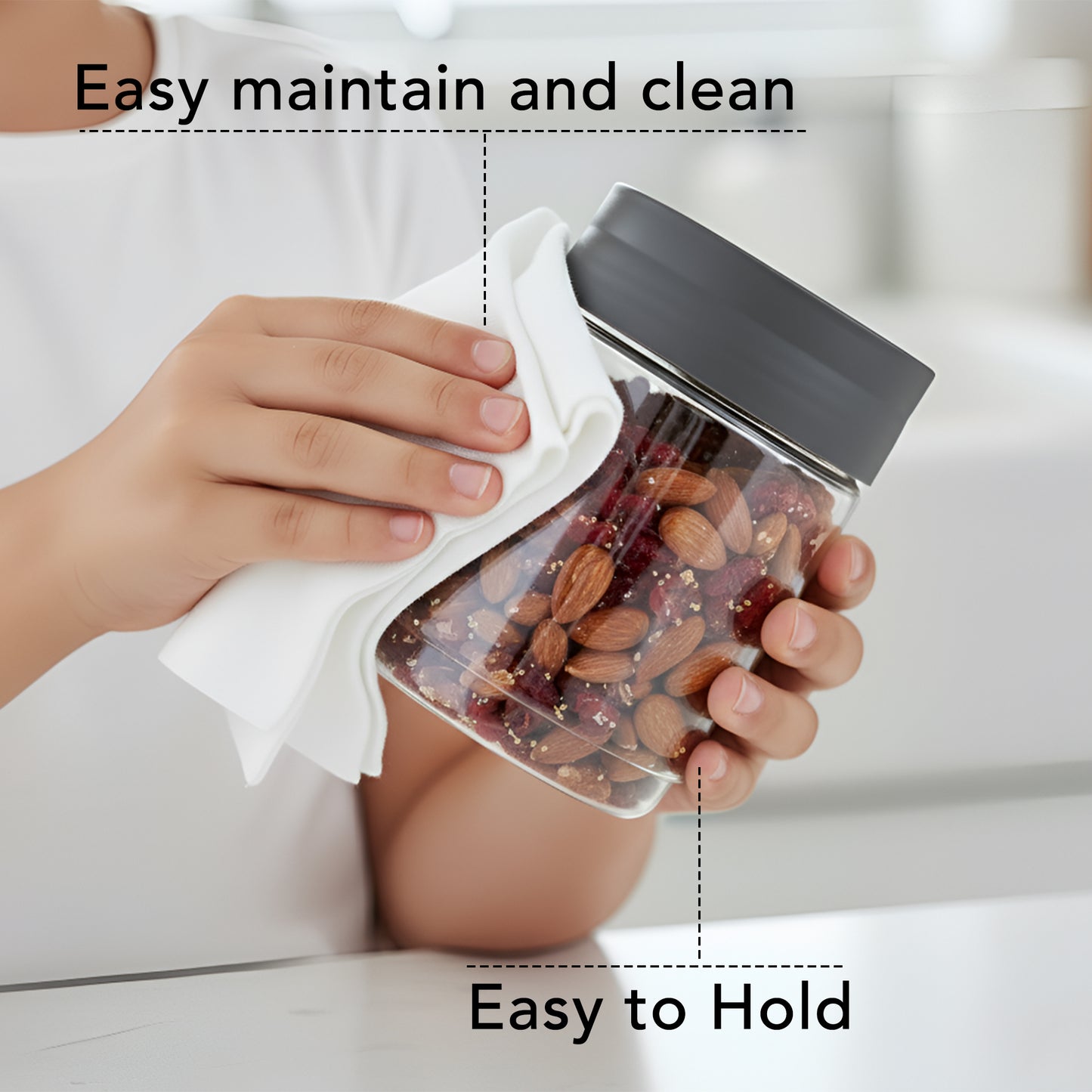 FreshNest Airtight Storage Jar with Lid – BPA Free, Stackable, Freezer Safe Kitchen Canister