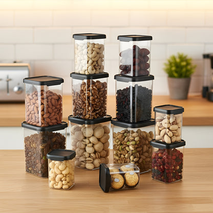 AirLock Tall Square Kitchen Container – Silicone Seal, Lightweight, Unbreakable, Food Grade Transparent Storage Box