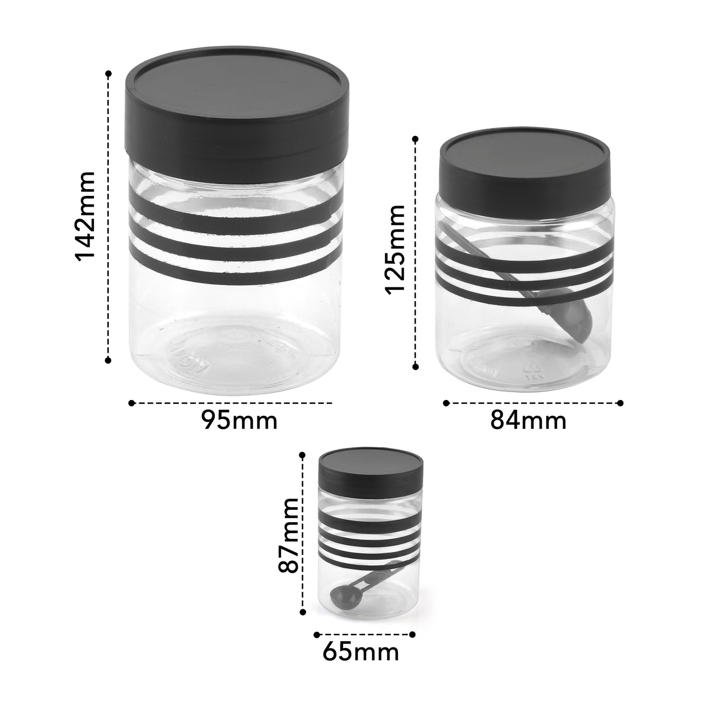 StackFresh Airtight Round Container Set, Transparent, BPA Free, Fridge & Freezer Safe Kitchen Storage Dabba BL 12PC