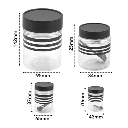 StackFresh Airtight Round Container Set, Transparent, BPA Free, Fridge & Freezer Safe Kitchen Storage Dabba BL 16PC