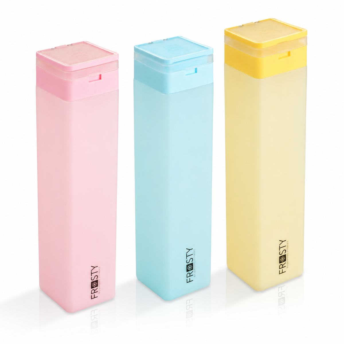 FROSTY Square Flip-Top Water Bottle – Pastel Collection