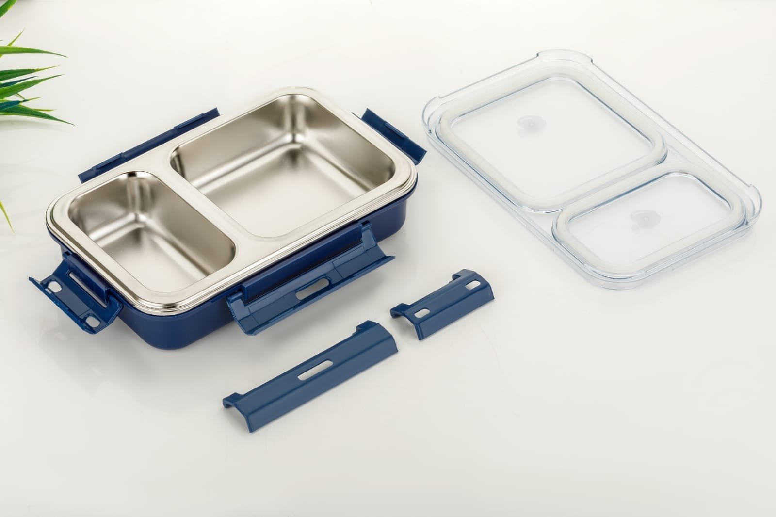 AQ 2 - Compartment SS Lunch Box | 700ml Leak - Proof Tiffin Box for BPA - Free & Eco - Friendly ContainerAQUAQLEAN STOREFRONT