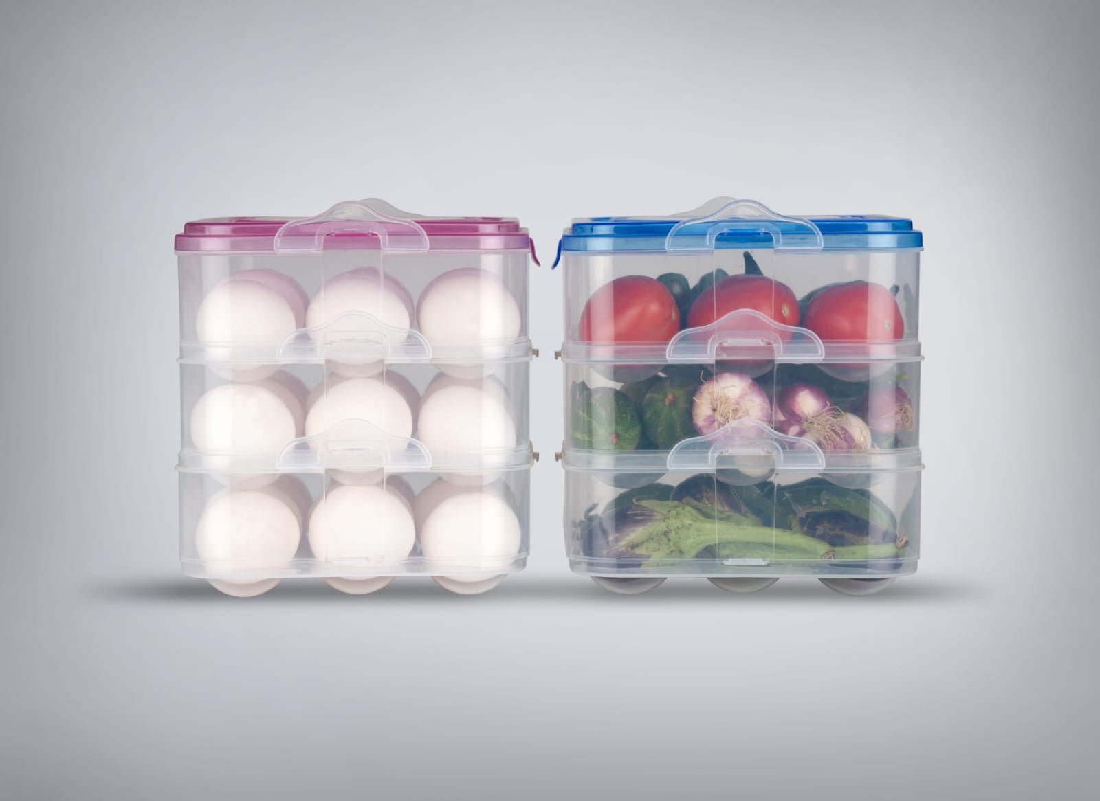 AQ 36 Egg Storage Box | 3 - Layer Stackable Egg Holder with Lid | Fridge Organizer for Fresh & Safe Egg Storage | Plastic Egg Container for Kitchen & RefrigeratorAQUAQLEAN STOREFRONT