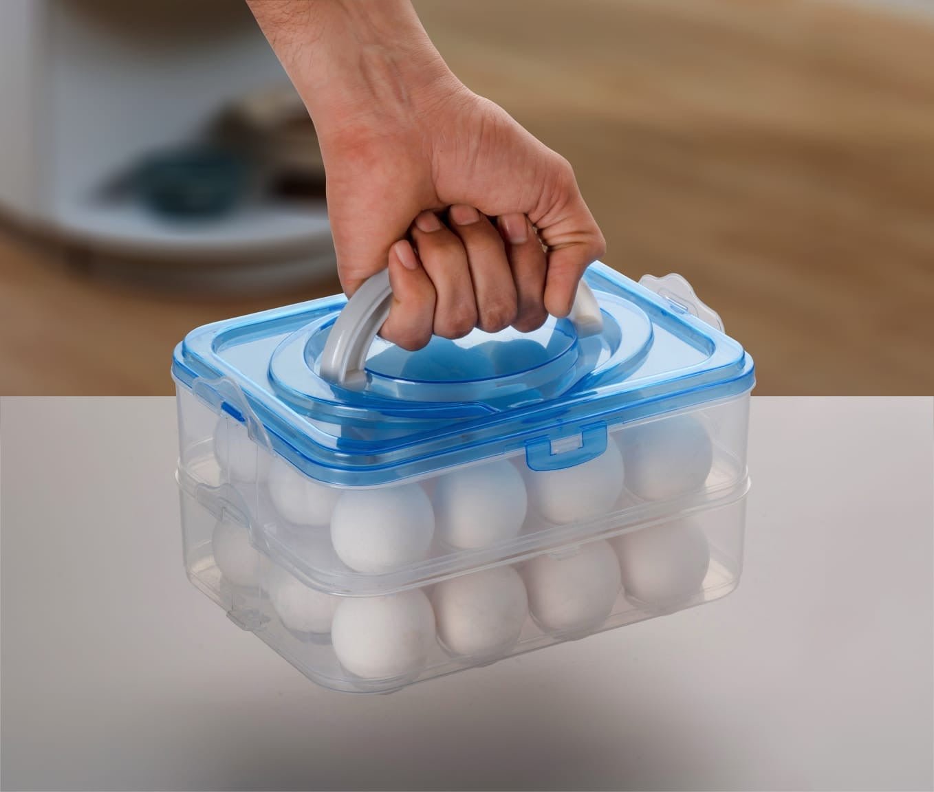AQ 36 Egg Storage Box | 3 - Layer Stackable Egg Holder with Lid | Fridge Organizer for Fresh & Safe Egg Storage | Plastic Egg Container for Kitchen & RefrigeratorAQUAQLEAN STOREFRONT