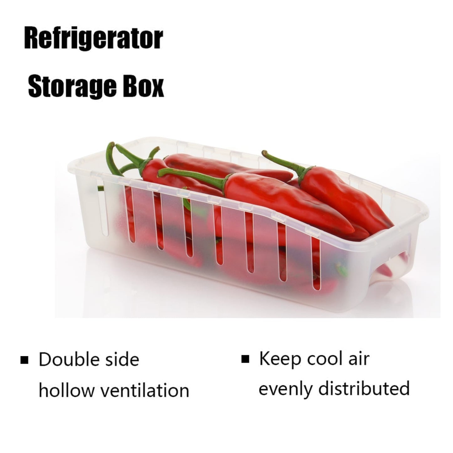 Aquaqlean 4Pcs Fridge Storage Boxes | Multipurpose Transparent Containers for Kitchen & Refrigerator | Space - Saving Side Door Organizer for Fruits & VegetablesAQUAQLEAN STOREFRONT