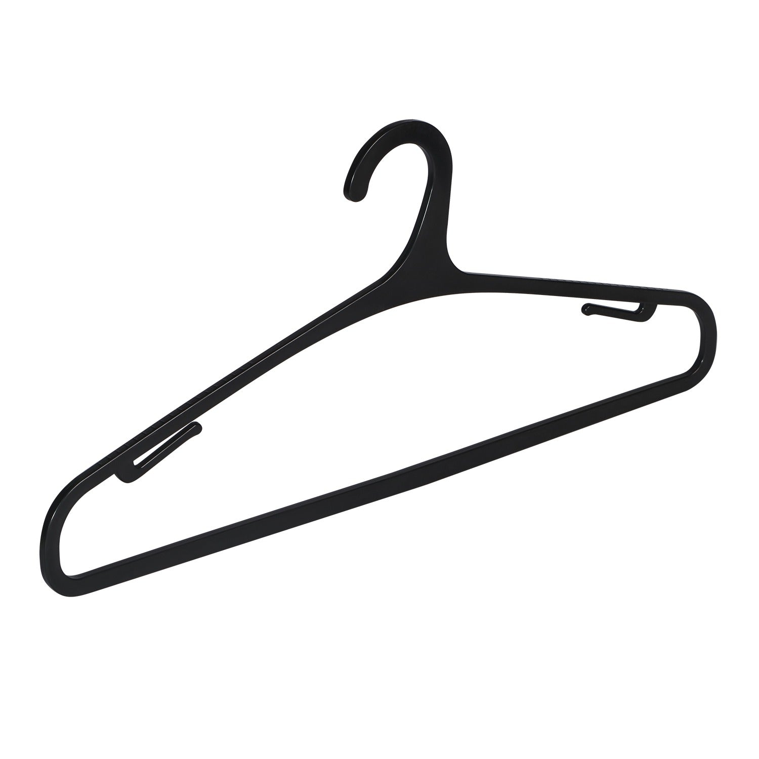AQUAQLEAN Black Plastic Hangers For Clothes, Wardrobe Management, Space Saver For Clothes Hanging Needs(Pack Of 12)AQUAQLEAN STOREFRONT