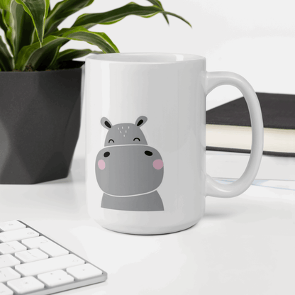 Aquaqlean Choose your personality white glossy mugs - Happy HippoAQUAQLEAN STOREFRONT
