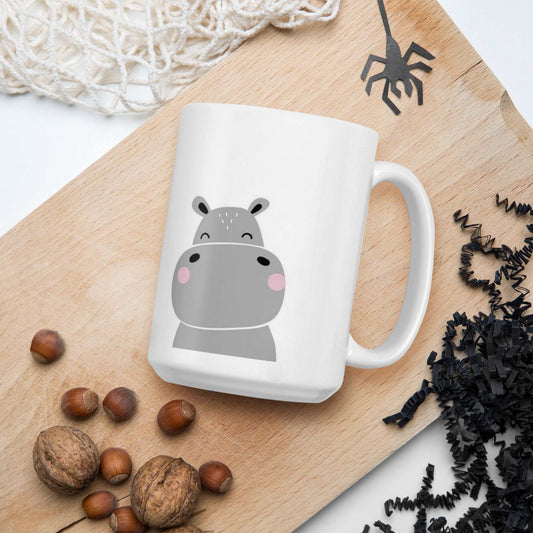 Aquaqlean Choose your personality white glossy mugs - Happy HippoAQUAQLEAN STOREFRONT