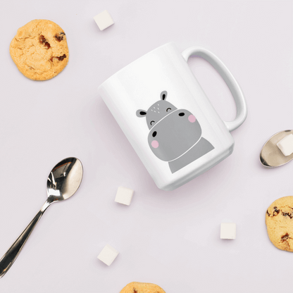Aquaqlean Choose your personality white glossy mugs - Happy HippoAQUAQLEAN STOREFRONT
