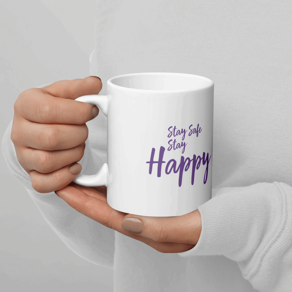 Aquaqlean Choose your personality white glossy mugs - Happy HippoAQUAQLEAN STOREFRONT