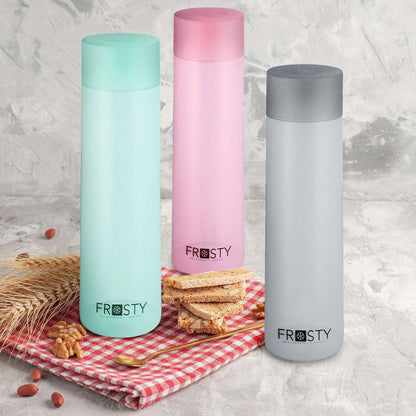 Aquaqlean Frosty 500ml Plastic Water Bottle Gift Set (Pack. of 6 Pieces, 500ml, Multicolour) II Food Grade II Slim & Light WeightAQUAQLEAN STOREFRONT