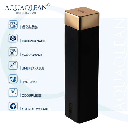 Aquaqlean Frosty 950ml - Classy Cap Plastic Bottle - Black - Gold II 1 Pcs PackAQUAQLEAN STOREFRONT