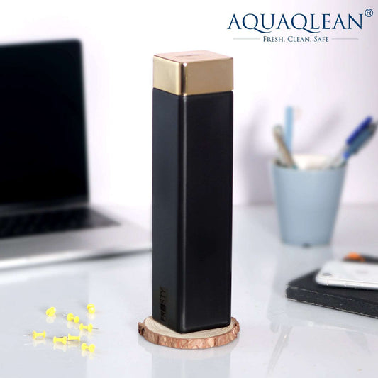 Aquaqlean Frosty 950ml - Classy Cap Plastic Bottle - Black - Gold II 1 Pcs PackAQUAQLEAN STOREFRONT