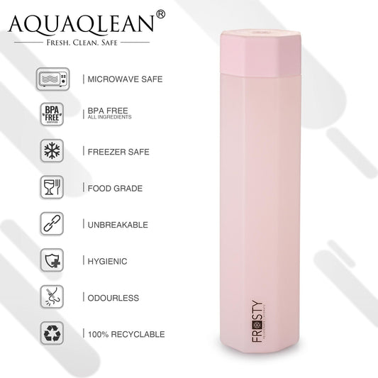 AQUAQLEAN Frosty Food Grade Plastic OCTAGON Fridge Water Bottle Gift Set(6 pieces, 1L,Assorted) | 1000 milliliterAQUAQLEAN STOREFRONT