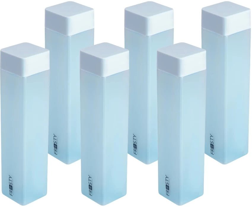 Aquaqlean Frosty Square 1 Litre Plastic Fridge Water Bottle - (Blue, 6 pcs set) I Food Grade I Gift Set I Gym Use I Office Use I Home UseAQUAQLEAN STOREFRONT