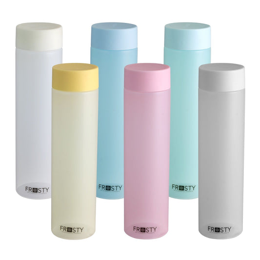 Aquaqlean Frosty Unbreakable Round Water Bottle | 1 Litre | Plastic Water Bottle | Office Bottle | Gym Bottle | Home | Kitchen (6pcs Multicolor, FROSTY)AQUAQLEAN STOREFRONT