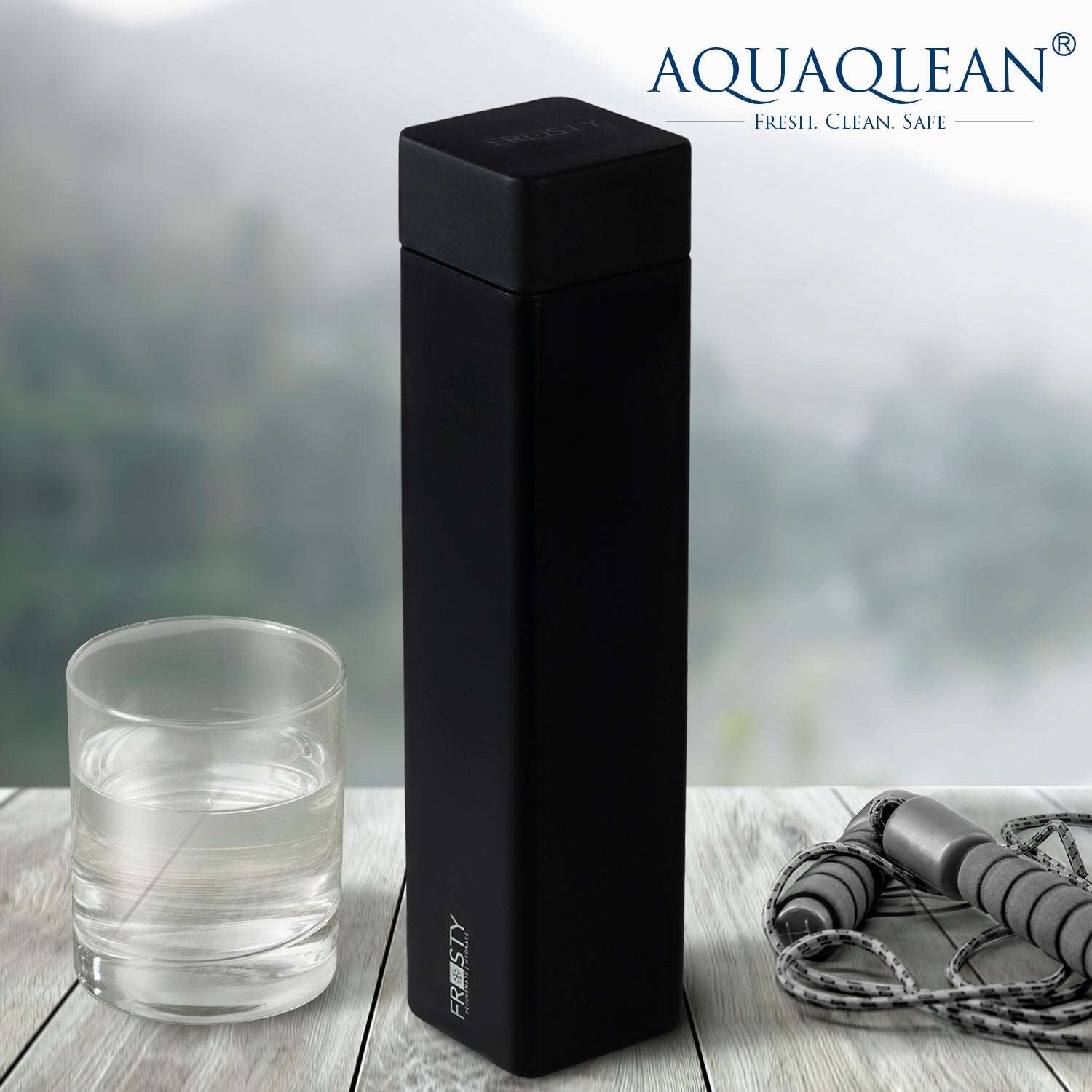 Aquaqlean Frosty Water Bottle - Matte Black (Pack of 4 pcs)AQUAQLEAN STOREFRONT