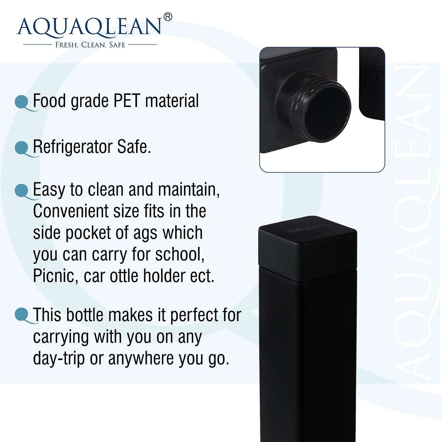 Aquaqlean Frosty Water Bottle - Matte Black (Pack of 4 pcs)AQUAQLEAN STOREFRONT