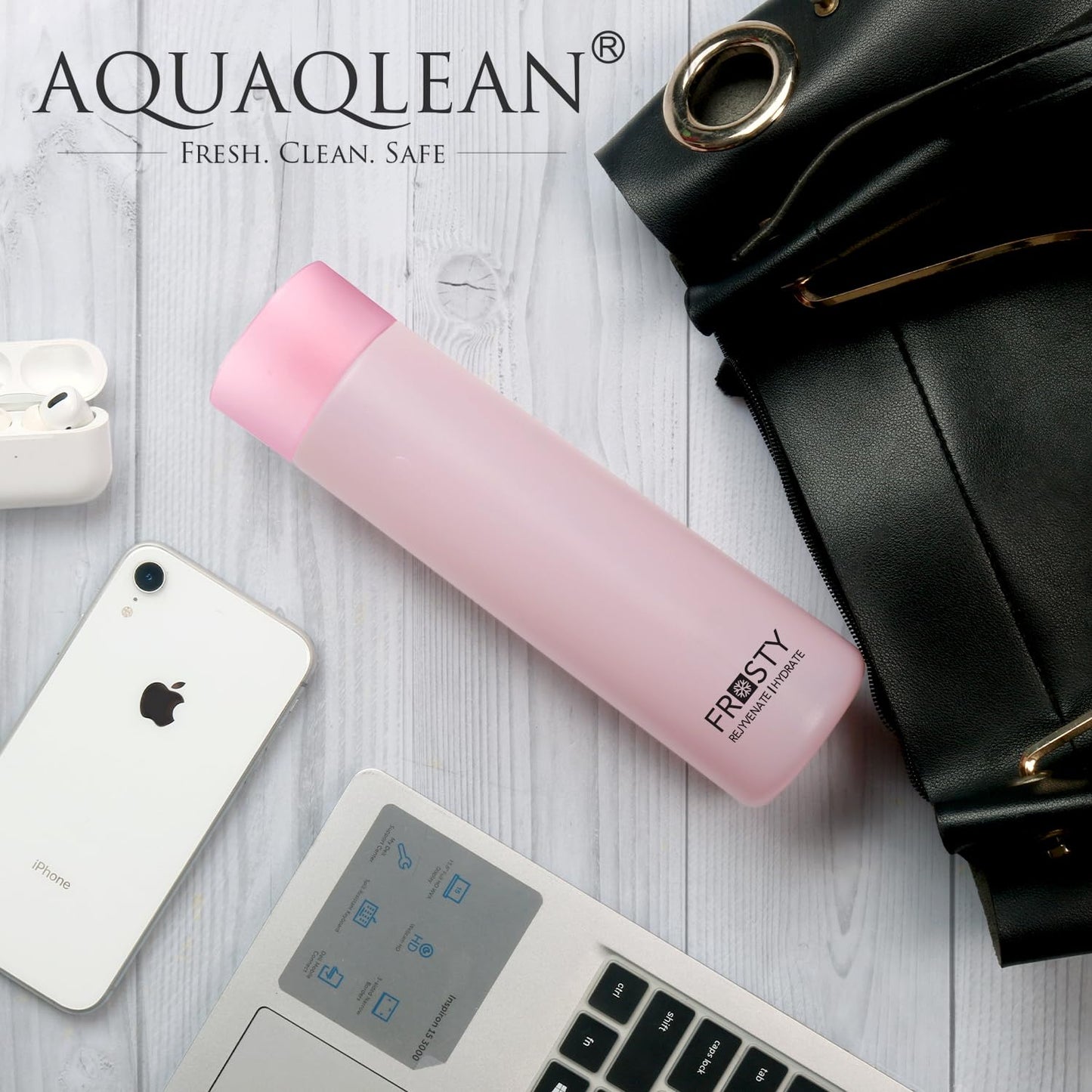 Aquaqlean Plastic Food Grade 500ml Floral Printed Round Water Bottle (6 pieces,Pink & Blue | 500 milliliter)AQUAQLEAN STOREFRONT