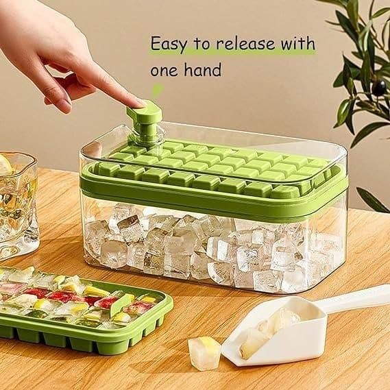 Silicone 2 Layer Ice Cube Trays With Storage Box & Ice ScoopAQUAQLEAN STOREFRONT