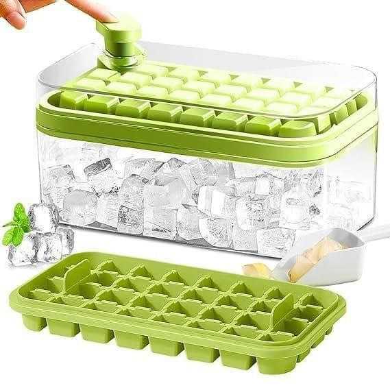 Silicone 2 Layer Ice Cube Trays With Storage Box & Ice ScoopAQUAQLEAN STOREFRONT