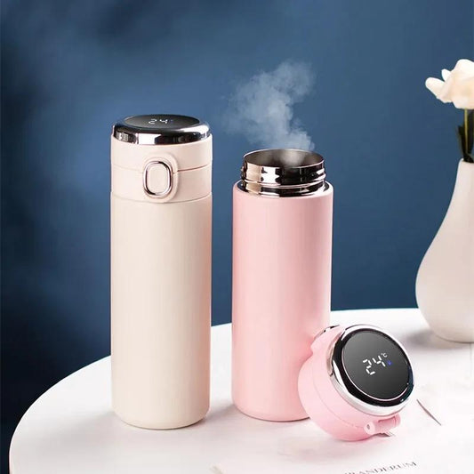 Stainless Steel Vacuum Travel Flasks Coffee Customized LOGO Wholesale Smart Thermos MugAQUAQLEAN STOREFRONT