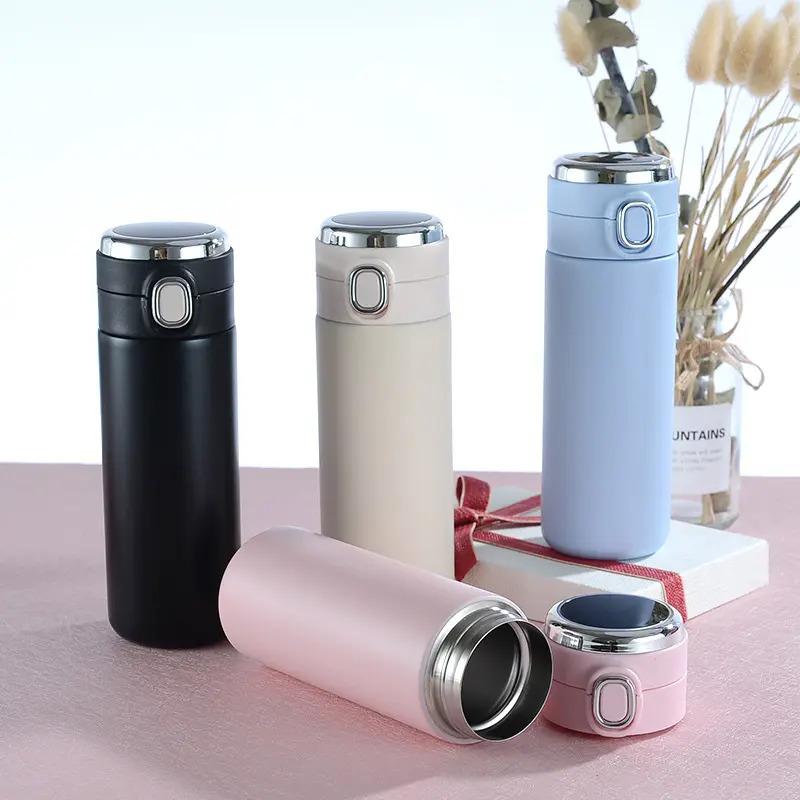 Stainless Steel Vacuum Travel Flasks Coffee Customized LOGO Wholesale Smart Thermos MugAQUAQLEAN STOREFRONT