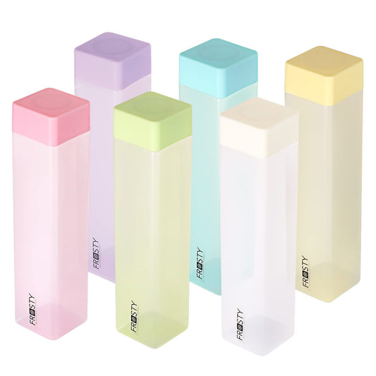 Aquaqlean Frosty Plastic Fridge Water Bottle - NEON (Multicolor 6 pcs set) I Food Grade I Gift Set I Gym Use I Office Use I Home UseAQUAQLEAN STOREFRONT