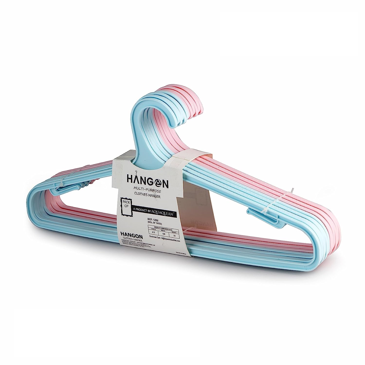 Aquaqlean - HeavyWeight Garment Hangers (Pack of 12 pcs ,Blue&Pink Mix)AQUAQLEAN STOREFRONT