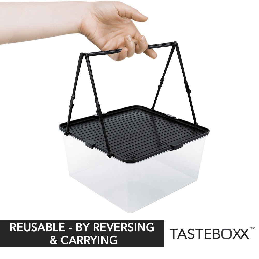 Aquaqleann Half - Kg Plastic Cake Box (Black) II 1 Pcs Pack - II Specially Designed For Proffesional Bakers & Home Bakers for safe storage & transport IIAQUAQLEAN STOREFRONT