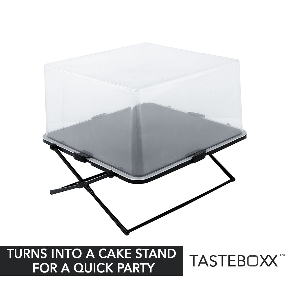 Aquaqleann Half - Kg Plastic Cake Box (Black) II 1 Pcs Pack - II Specially Designed For Proffesional Bakers & Home Bakers for safe storage & transport IIAQUAQLEAN STOREFRONT