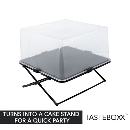 Aquaqleann Half - Kg Plastic Cake Box (Black) II 1 Pcs Pack - II Specially Designed For Proffesional Bakers & Home Bakers for safe storage & transport IIAQUAQLEAN STOREFRONT